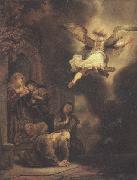 REMBRANDT Harmenszoon van Rijn The angel leaving Tobit and his family (mk33) Sweden oil painting artist